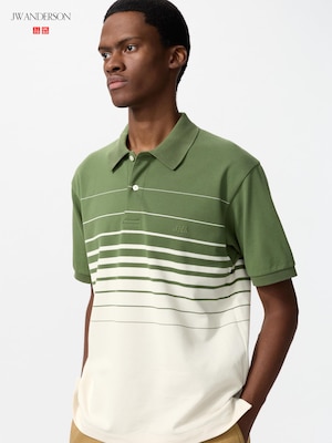 Dry Pique Striped Polo Shirt