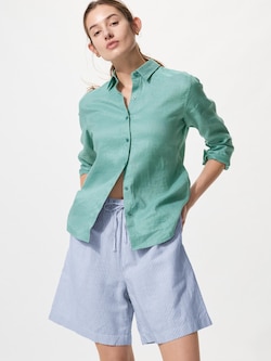 Linen Blend Easy Shorts