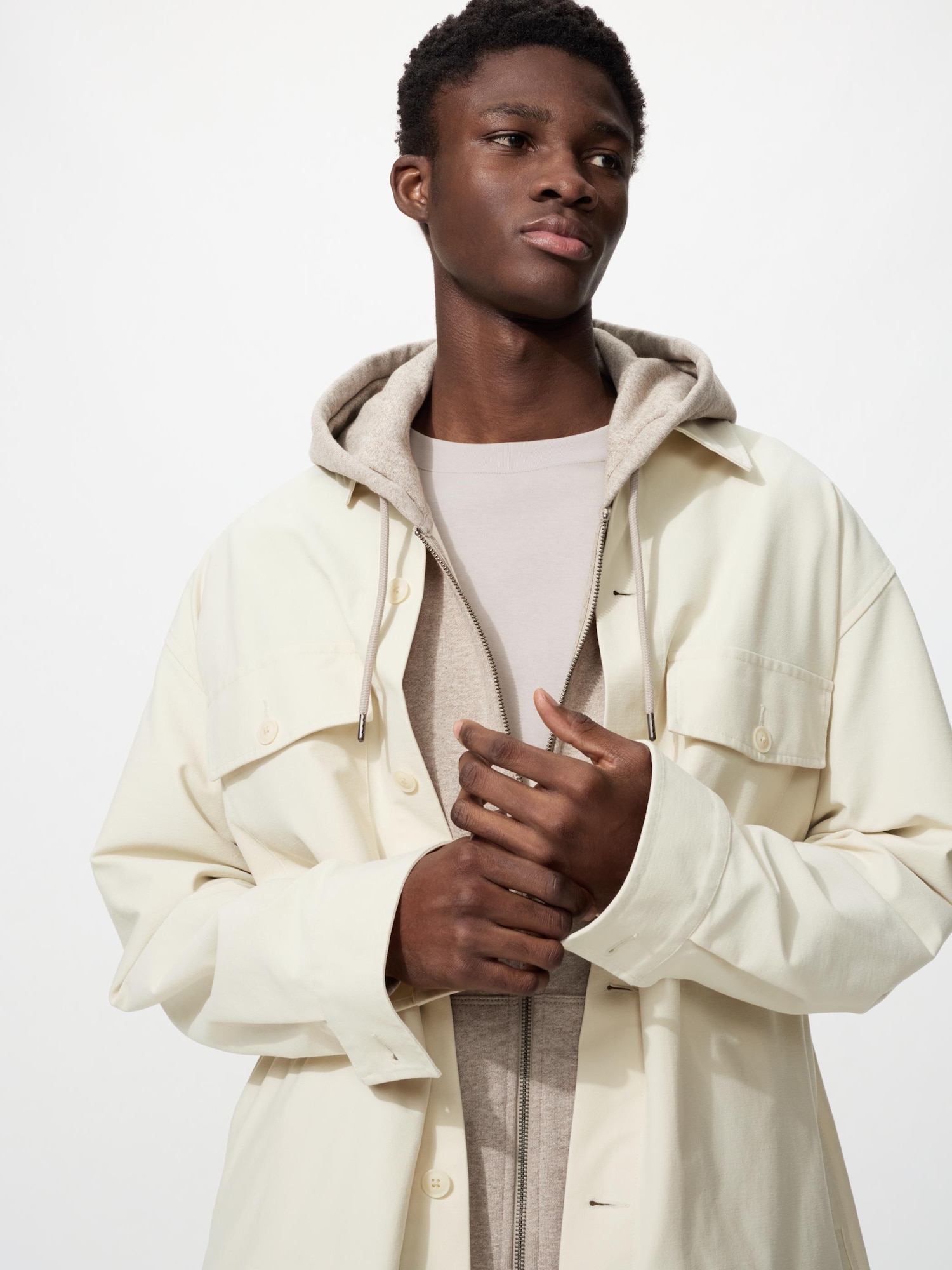 Men's Jersey Overshirt Long Sleeve | UNIQLO IN