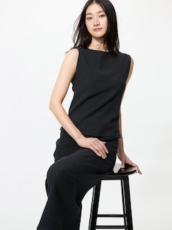 Shirring Boat Neck T-Shirt