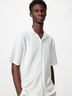 Washable Knitted Shirt Short Sleeve