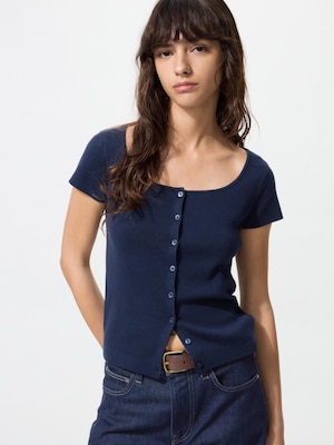 Round Neck Cardigan
