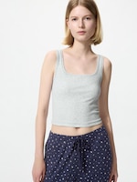 Cropped Square
                                                  Neck Sleeveless Top