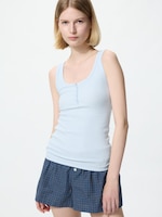 Henley Neck
                                                  Sleeveless Top