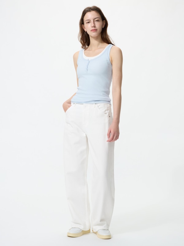 Henley Neck Sleeveless Top