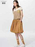 Balloon Gather
                                                  Midi Skirt