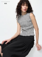 Shirring Sleeveless
                                          T-Shirt
