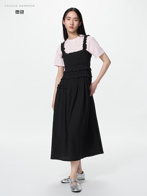 Shirring Sleeveless Dress