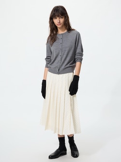 Chiffon Pleated Midi Skirt