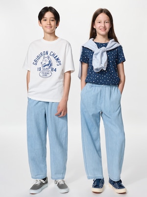 KIDS Light Denim Barrel Pants