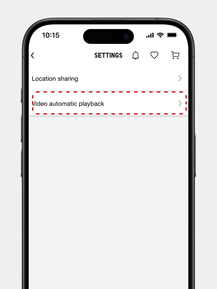 Tap on “Video automatic playback”