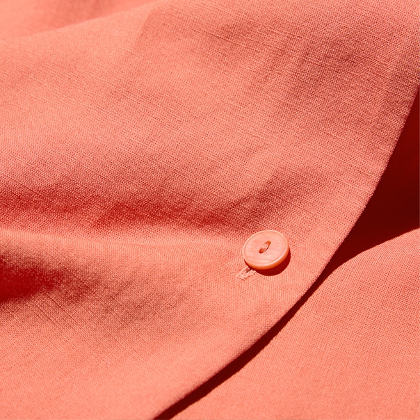 Linen Blend Open Collar