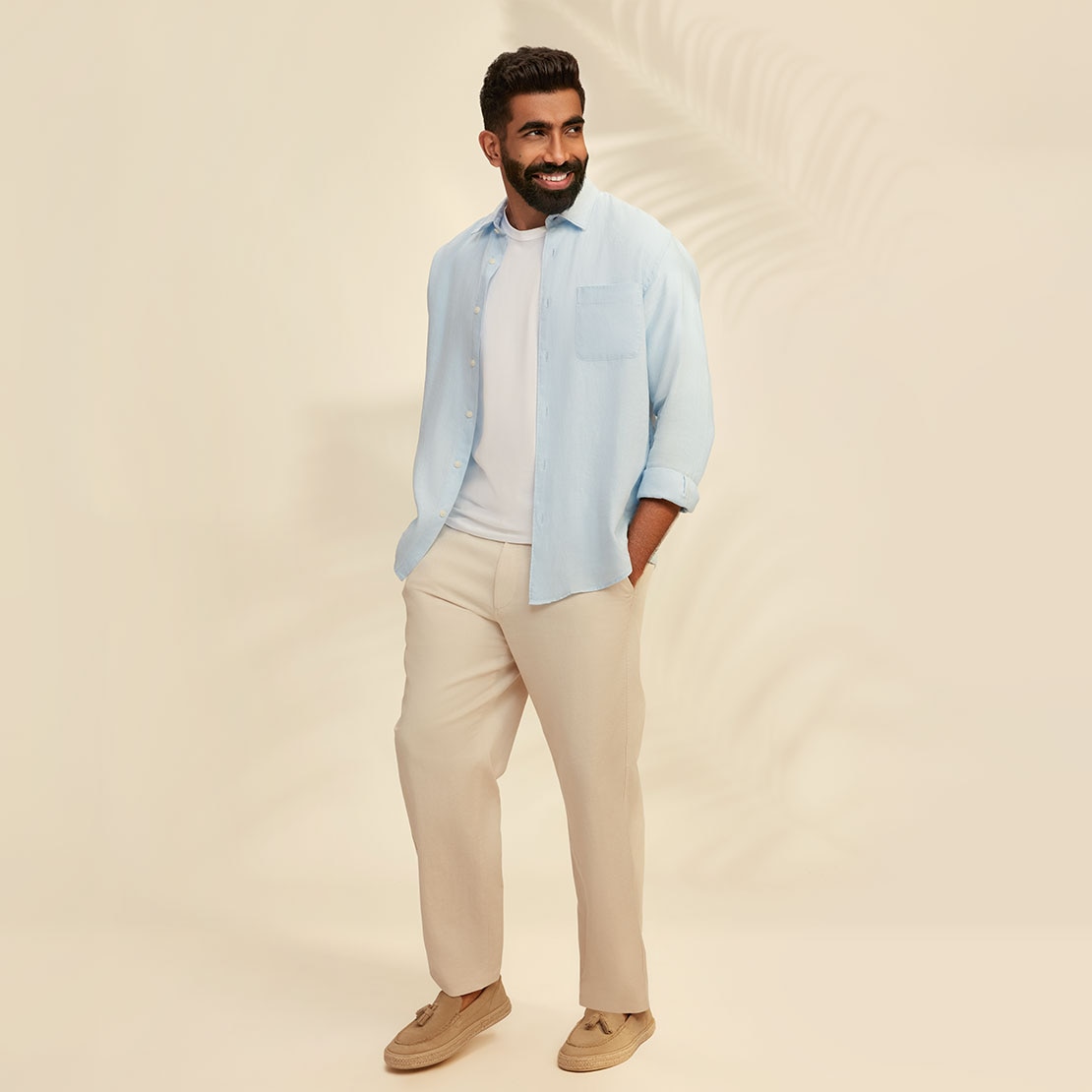 Linen Blend Relaxed Pants