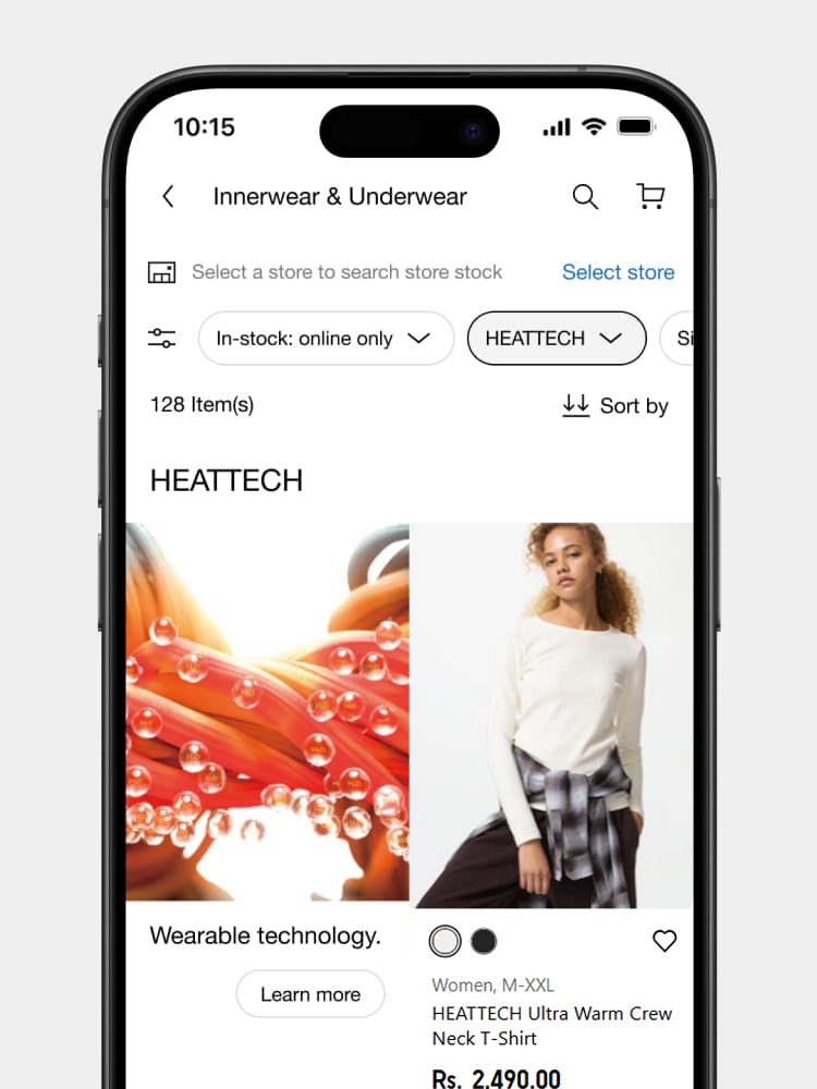 Use the colored buttons on the product list screen to switch between product photos.