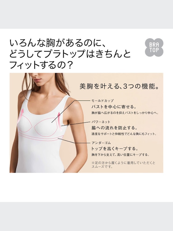 エアリズム汗取りブラキャミソール