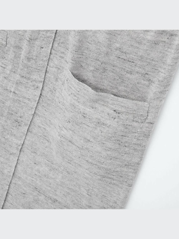 リネンブレンドロングカーディガン（長袖）