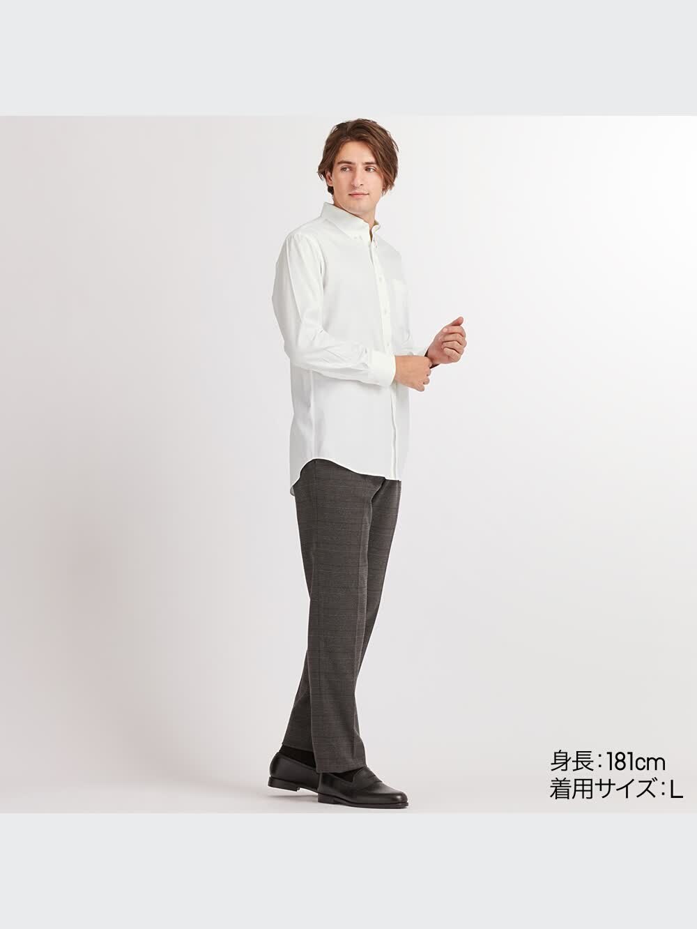 ユニクロ公式 | スーパーノンアイロンシャツ（ボタンダウンカラー・長袖）