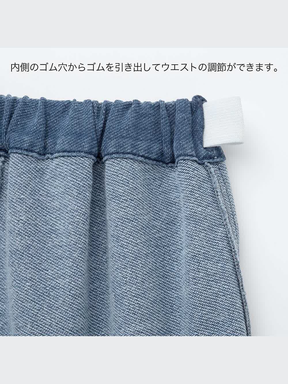 ユニクロ公式 | BOYS カットソーデニムイージーショートパンツ