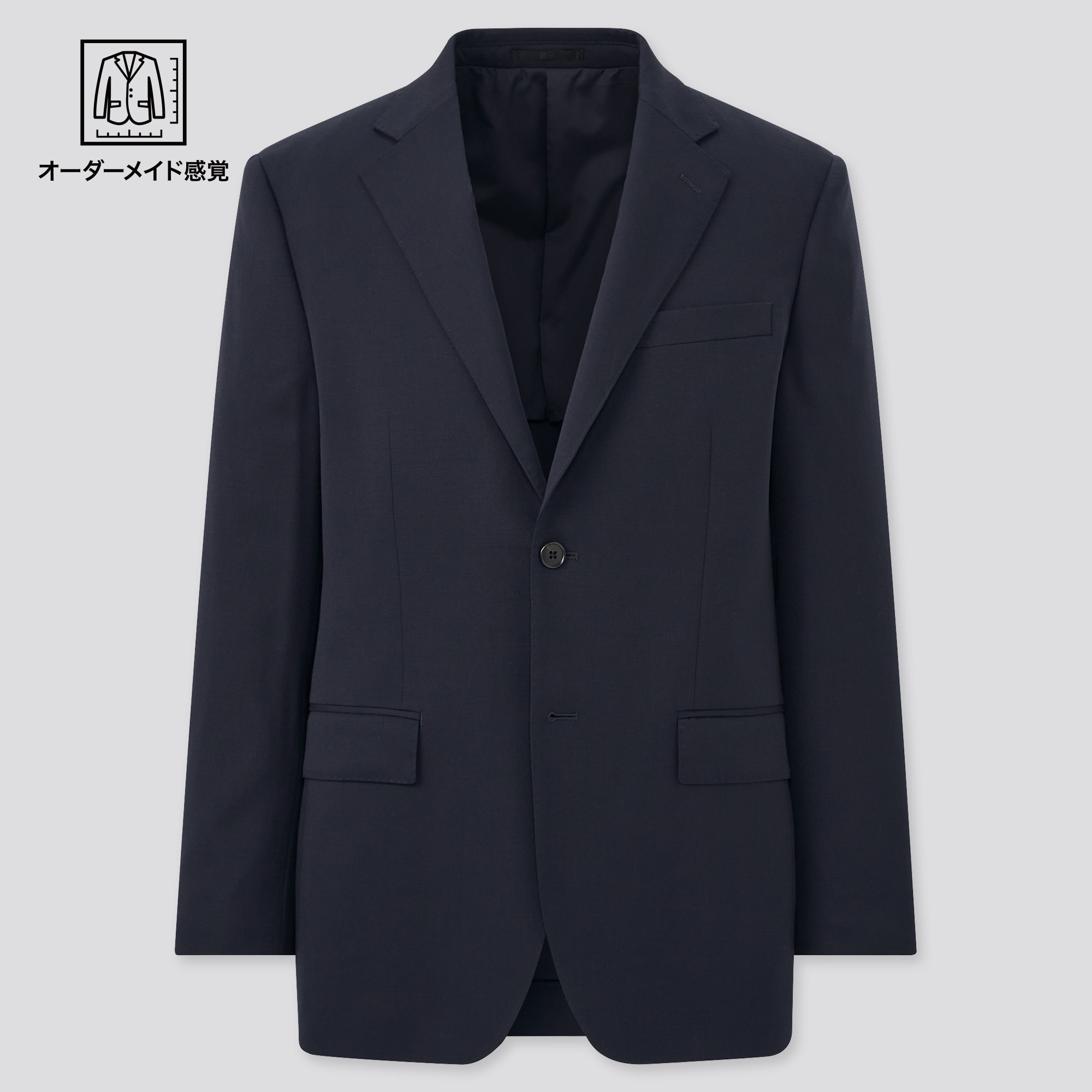 【新品未使用】UNIQLO　ストレッチウールスリムフィットパンツ 76 Navy