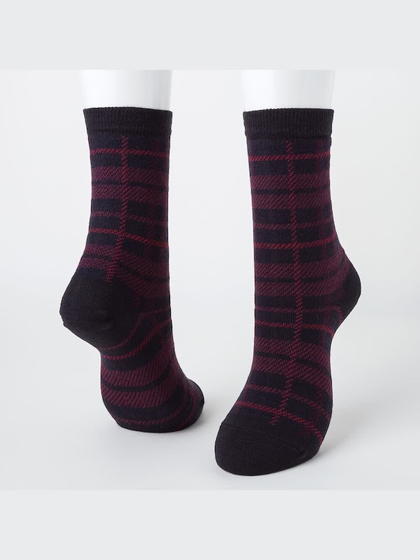 ヒートテックソックス（チェック・2足組）