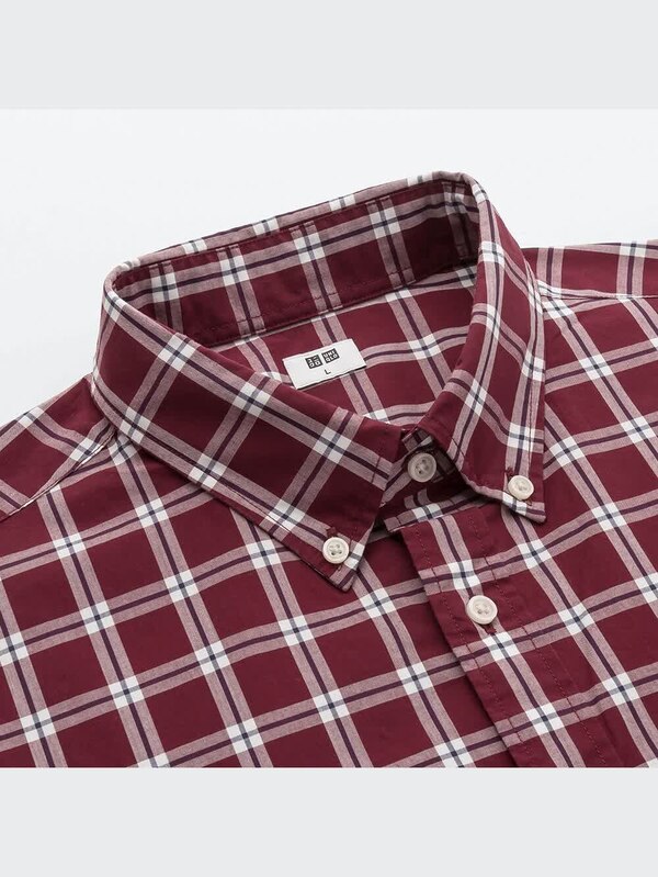 エクストラファインコットンブロードチェックシャツ（ボタンダウンカラー・長袖）