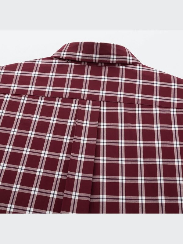 エクストラファインコットンブロードチェックシャツ（ボタンダウンカラー・長袖）