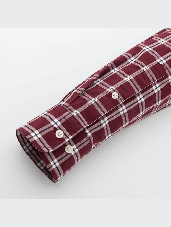 エクストラファインコットンブロードチェックシャツ（ボタンダウンカラー・長袖）