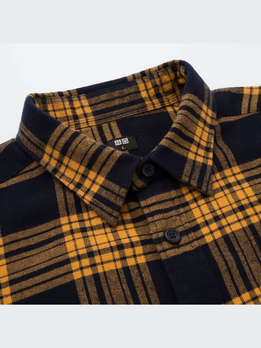 ユニクロ公式 | フランネルチェックシャツ（レギュラーカラー・長袖）