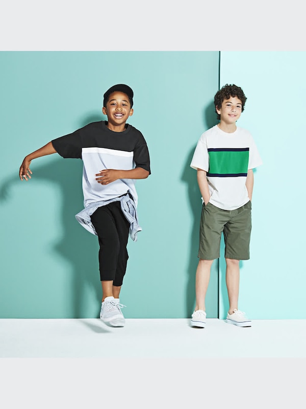 KIDS オーバーサイズカラーブロックT（半袖）