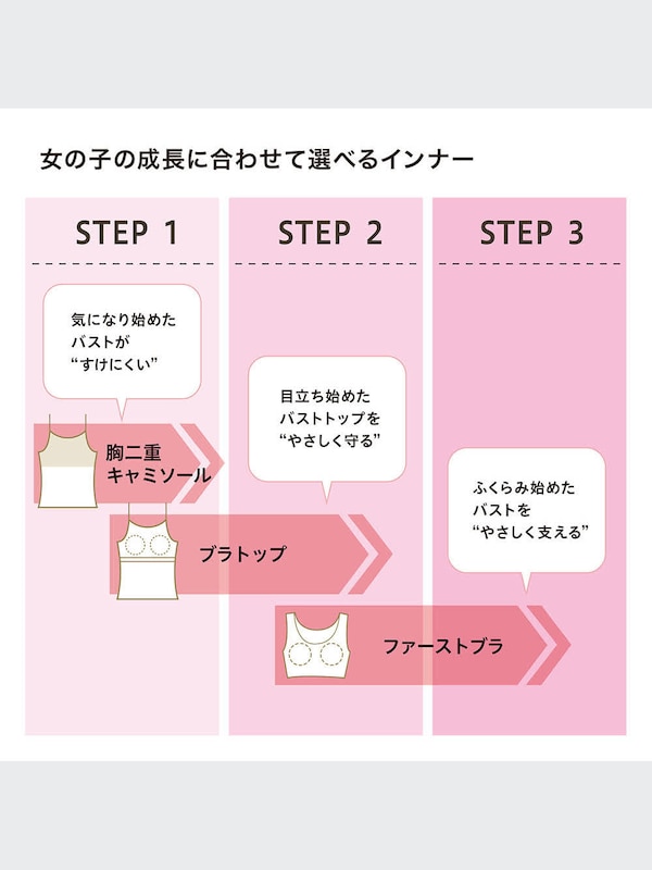 GIRLS エアリズムブラトップ（タンクトップ）