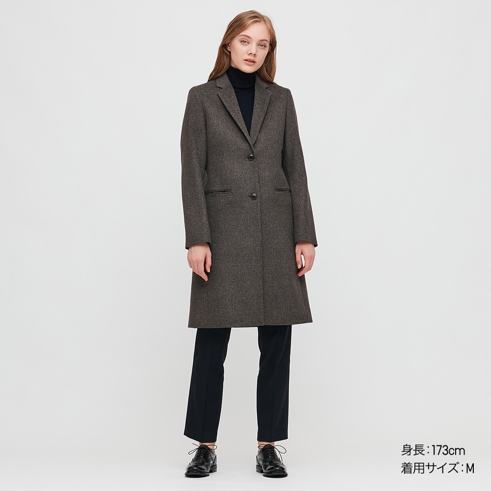 Uniqlo 今期 ウールカシミヤチェスターコートレディース - チェスター