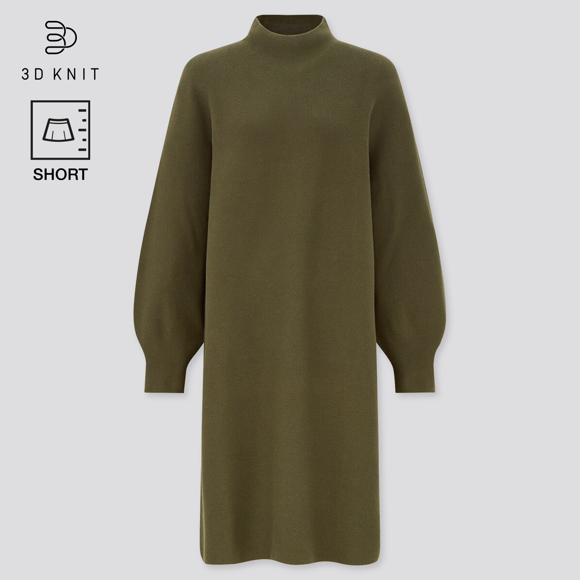 3dコットンバルーンスリーブワンピース 長袖 ショート丈 84 5 95cm Women ユニクロ