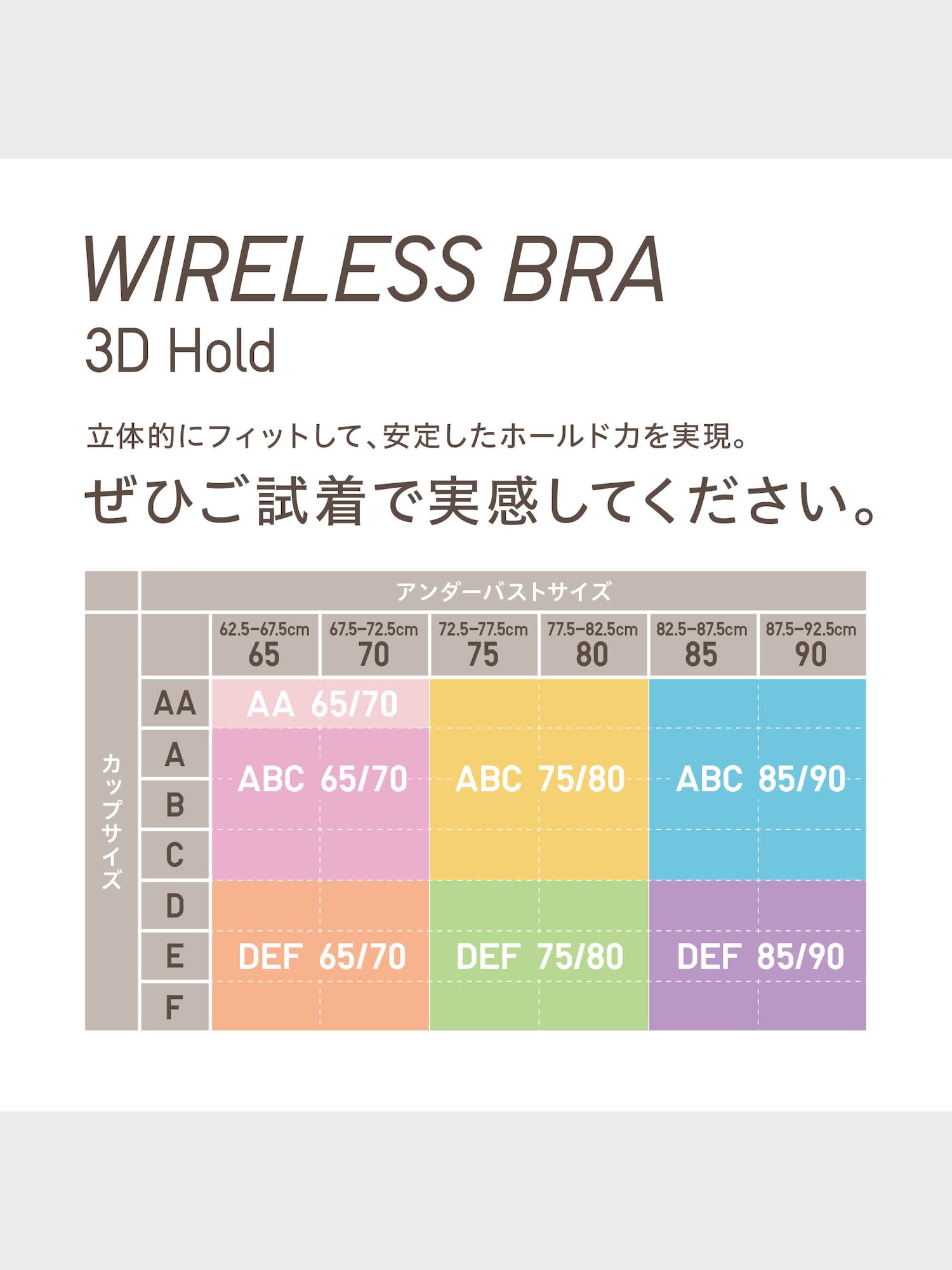 ユニクロ公式 | ワイヤレスブラ（レース・3Dホールド）