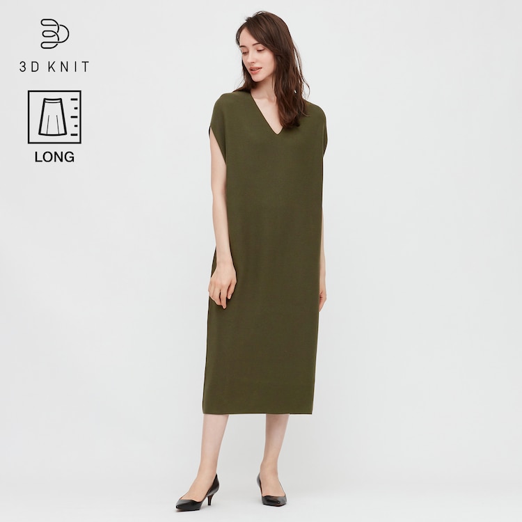 3dコットンvネックコクーンワンピース 半袖 ロング丈 106 5 117cm Women ユニクロ 3dコットンvネックコクーンワンピース 半袖 ロング丈 106 5 117cm Women ユニクロ