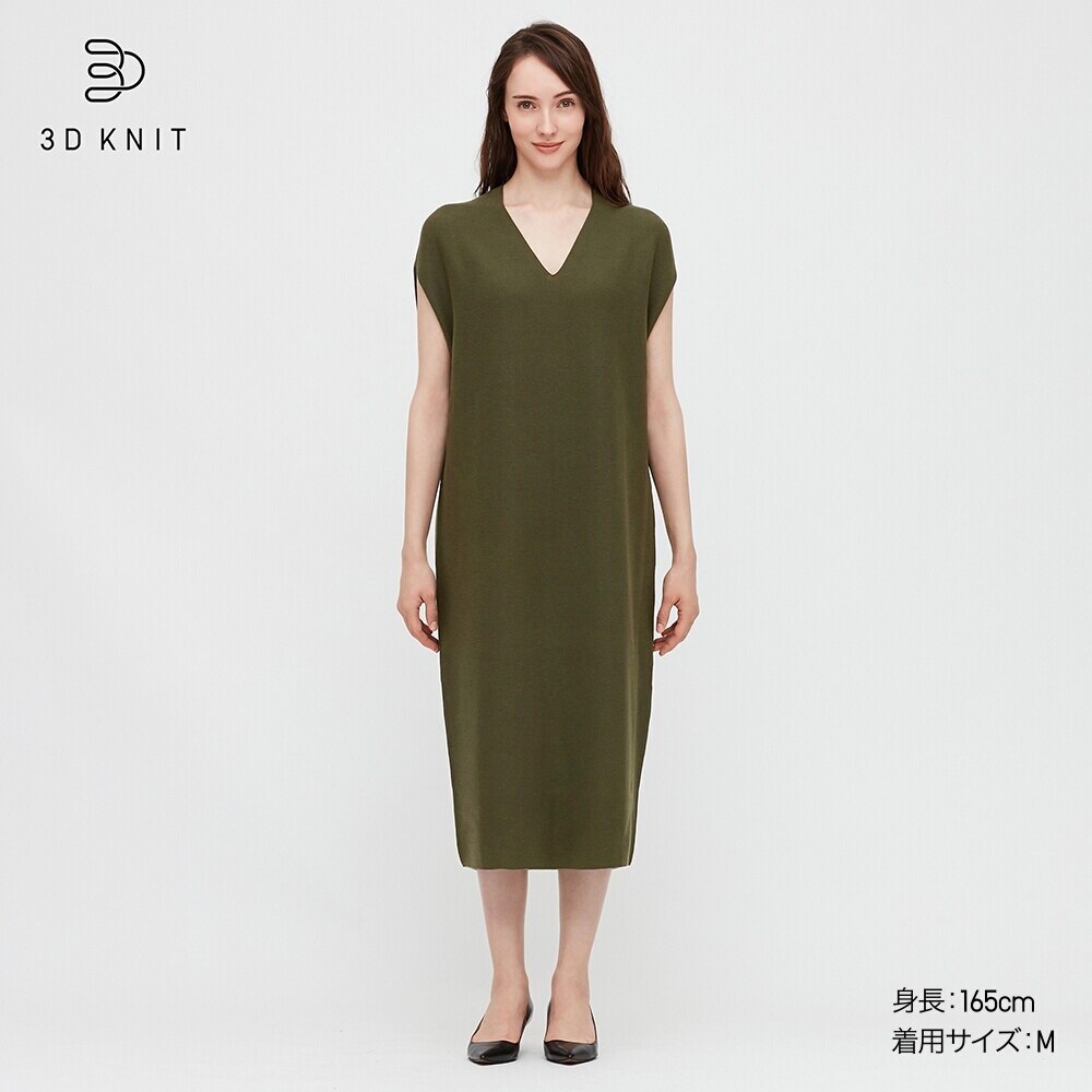 3dコットンvネックコクーンワンピース 半袖 ロング丈 106 5 117cm Women ユニクロ 3dコットンvネックコクーンワンピース 半袖 ロング丈 106 5 117cm Women ユニクロ