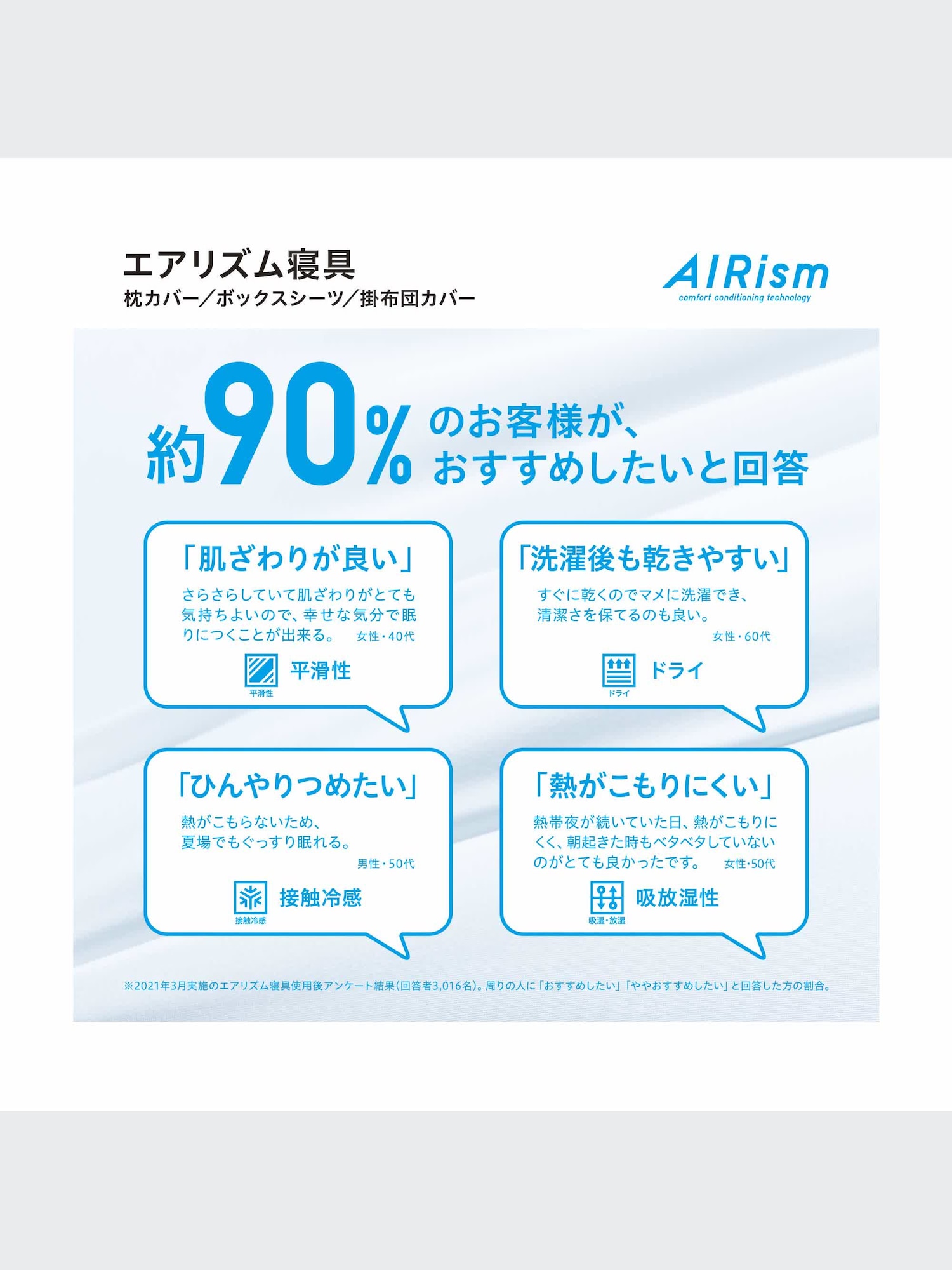 ☆koko☆ページ ユニクロ公式 | エアリズムカケフトンカバー（セミダブル）