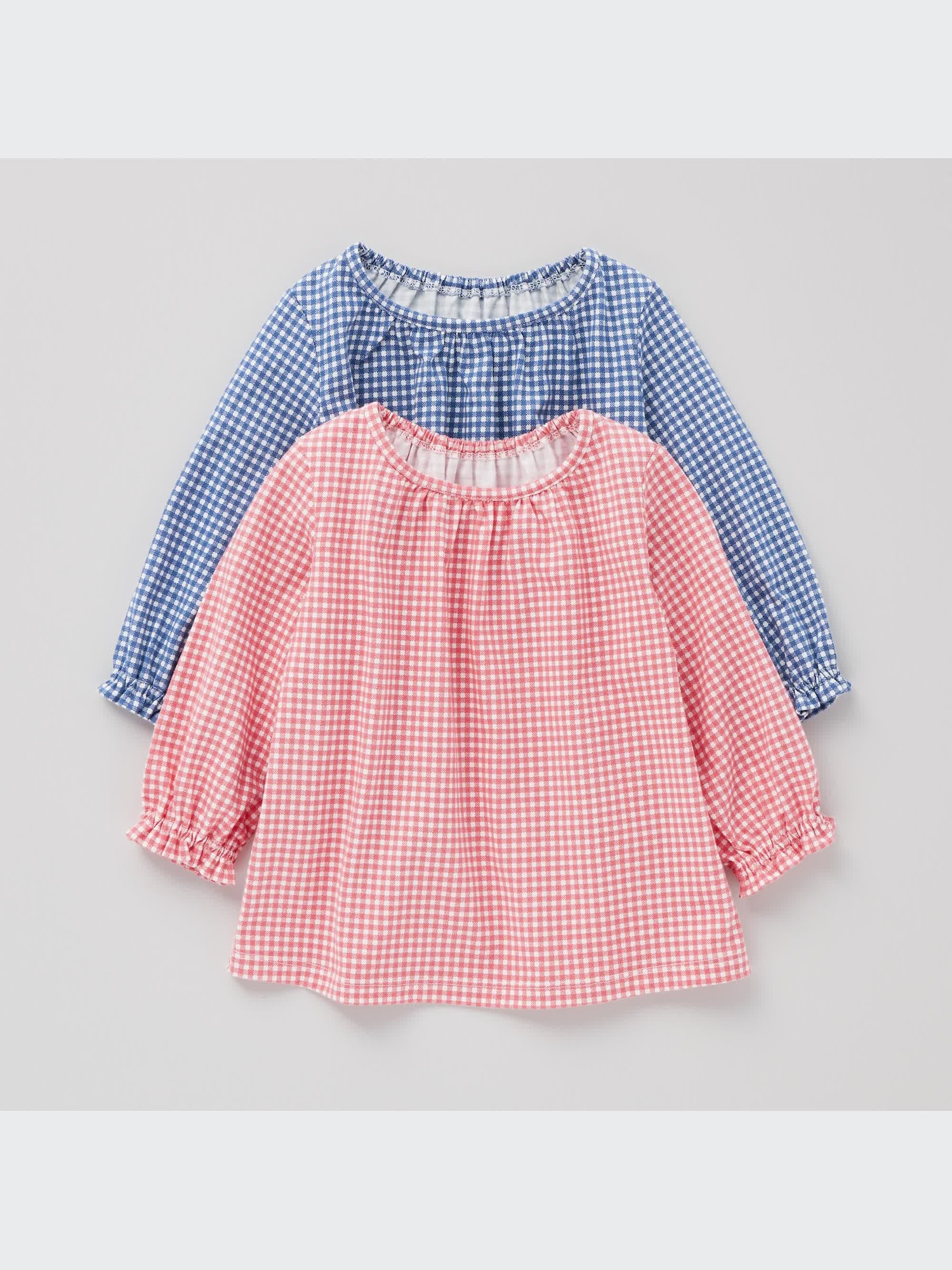 Qu様ご依頼品 ユニクロ公式 | エアリズムコットンクルーネックT（チェック・長袖）