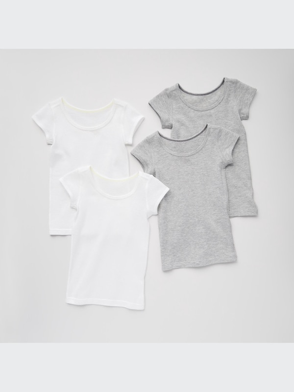 コットンメッシュインナーT（半袖・2枚組）