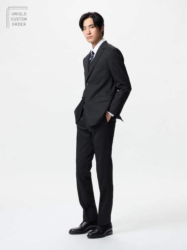 ストレッチウールスリムフィットパンツ