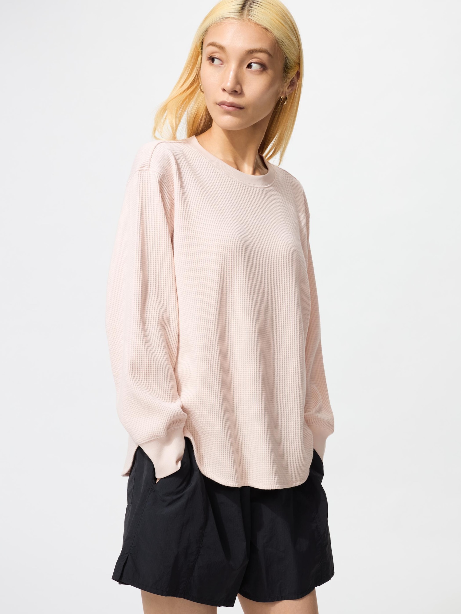 tシャツ ＴＳワッフルリブルーズクルー レディース ワッフル クルー Tシャツ / CL ND WAFFLE CREW （ライトセージ
