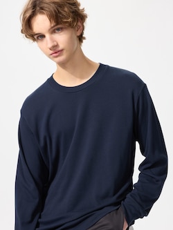 ソフトタッチクルーネックTシャツ/長袖