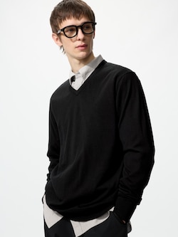 メリノVネックセーター