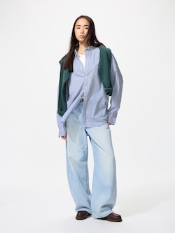 ブロードシャツ/ストライプ/ボタンダウン