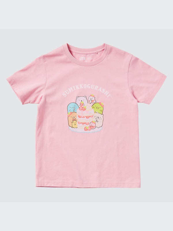 すみっコぐらし UT グラフィックTシャツ コンプリートセット（半袖） シーンぬいぐるみ（たぴおかケーキ）付き