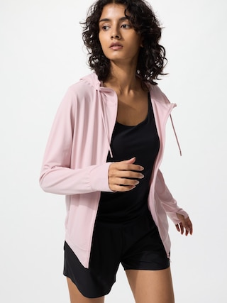 エアリズムUVカットメッシュフルジップパーカ