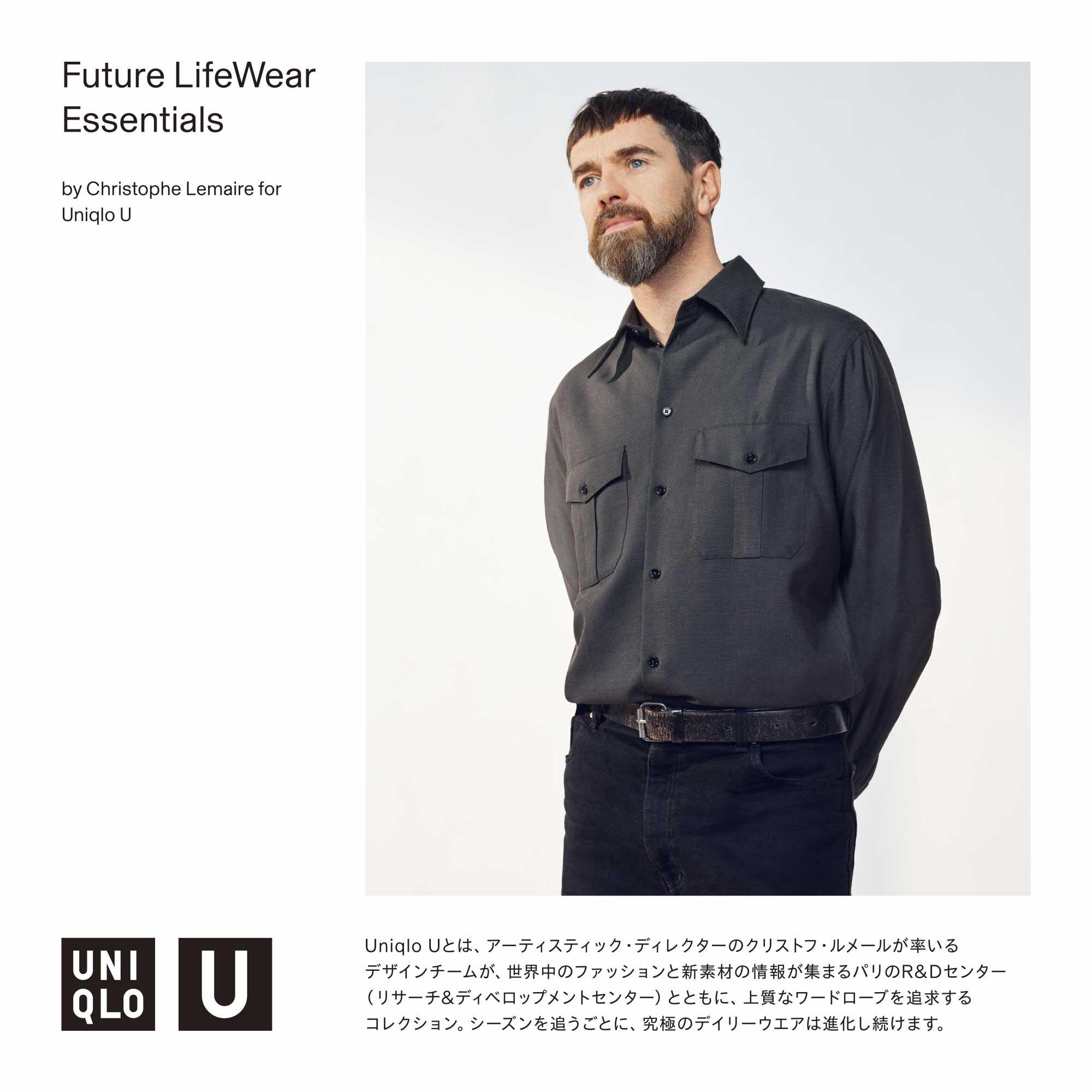 UNIQLO ユニクロ メンズ七分袖シャツ Lサイズ - Tシャツ