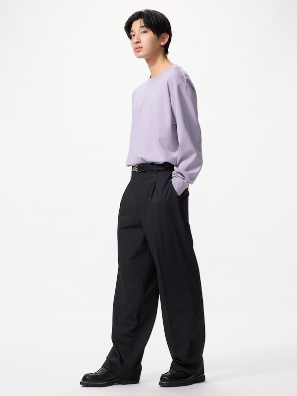 タックワイドパンツ/丈長め