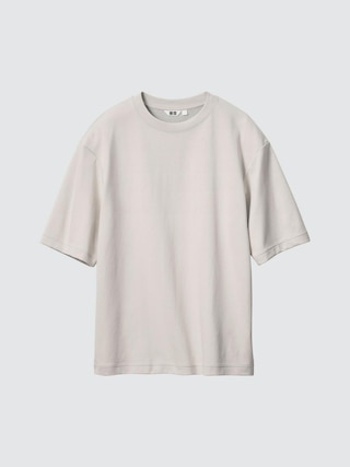 エアリズムコットンオーバーサイズTシャツ/5分袖
