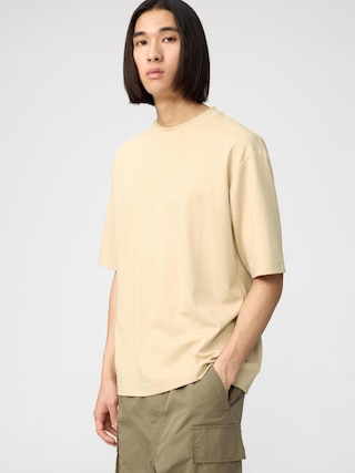 エアリズムコットンオーバーサイズTシャツ/5分袖