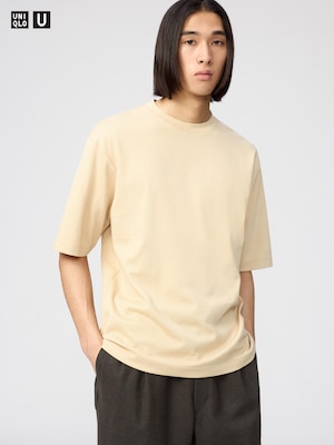 エアリズムコットンオーバーサイズTシャツ/5分袖